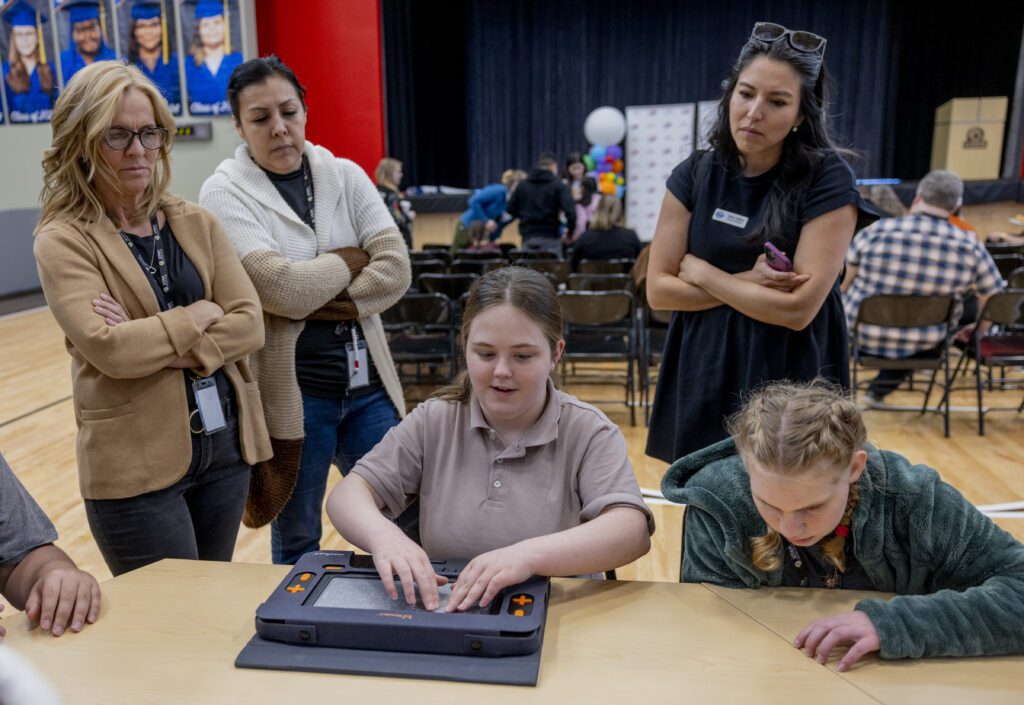 Pictured: Students and staff at the Utah Schools for the Deaf and Blind on Wed. April 10, 2024 in Salt Lake City.